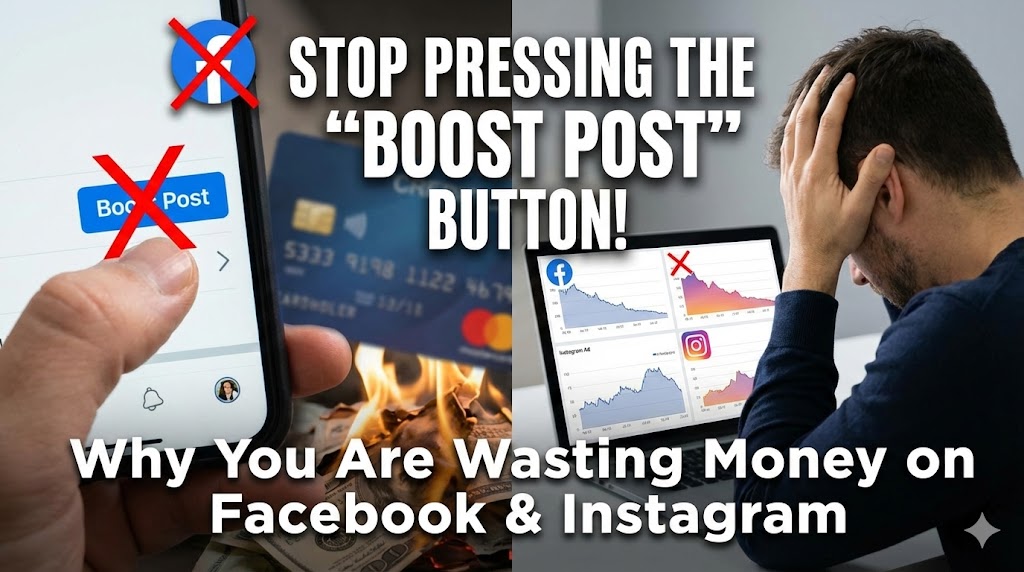 Stop Pressing the "Boost Post" Button! Why You Are Wasting Money on Facebook & Instagram