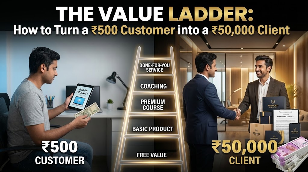 The Value Ladder: How to Turn a ₹500 Customer into a ₹50,000 Client